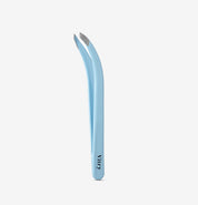 Pince à épiler club bleu pâle Vitry pour porteurs de lunettes, mors crabe biais argenté - Réf 6027ZBP