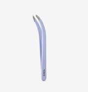 Pince à épiler club mauve pâle Vitry pour porteurs de lunettes, mors crabe biais argenté - Réf 6027ZMP