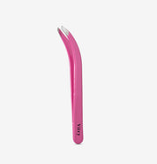 Pince à épiler club rose Vitry pour porteurs de lunettes, mors crabe biais argenté - Réf 6027ZPI