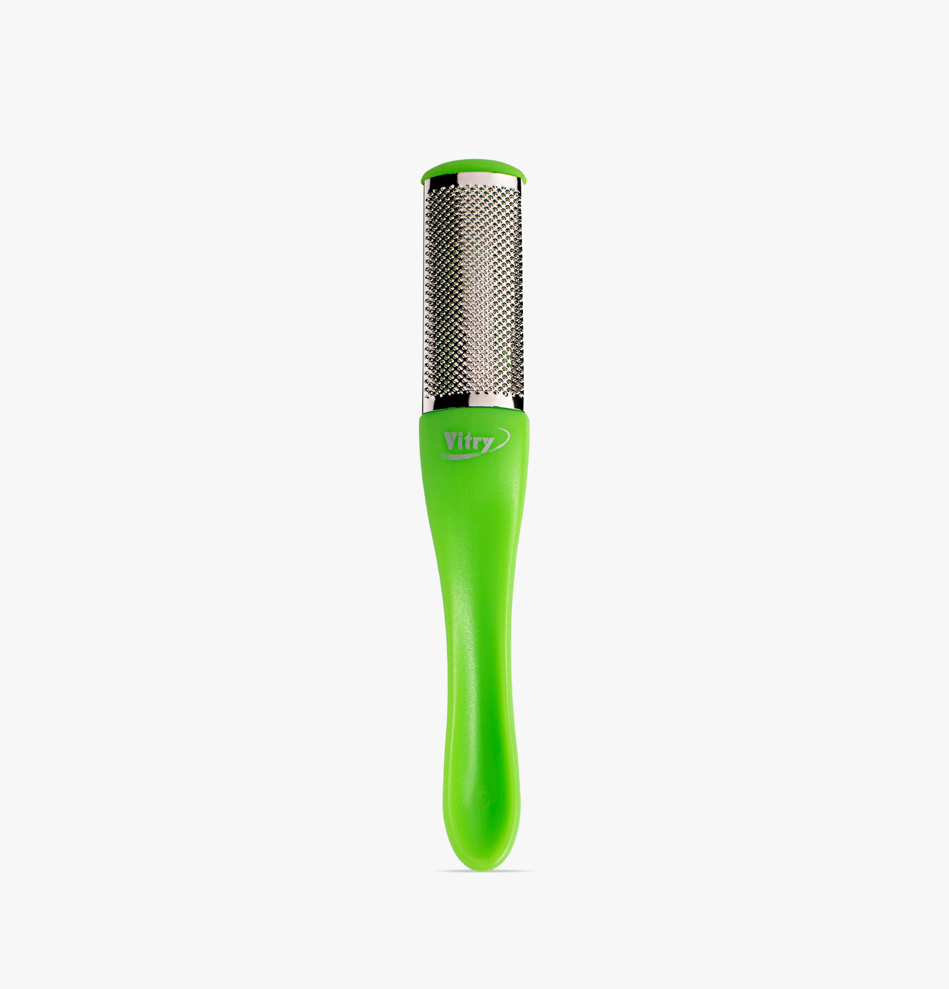 Râpe plantaire inox fluo verte Vitry avec manche ergonomique et grille amovible 6074FZV