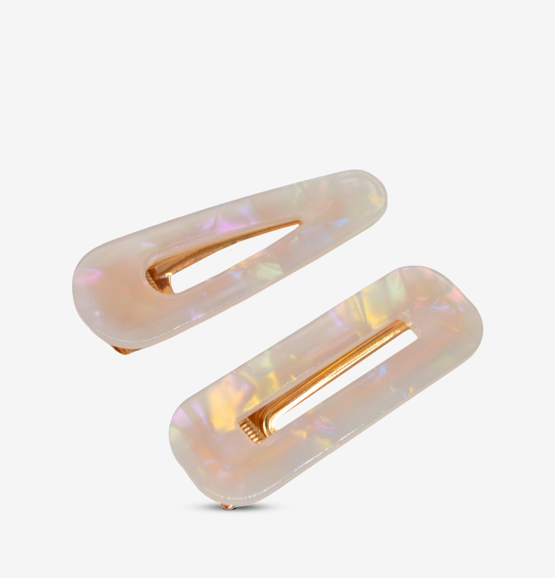 Lot de 2 barrettes Les Délicates 6,5 cm en acétate CARTEL, design chic et raffiné – réf BARET79