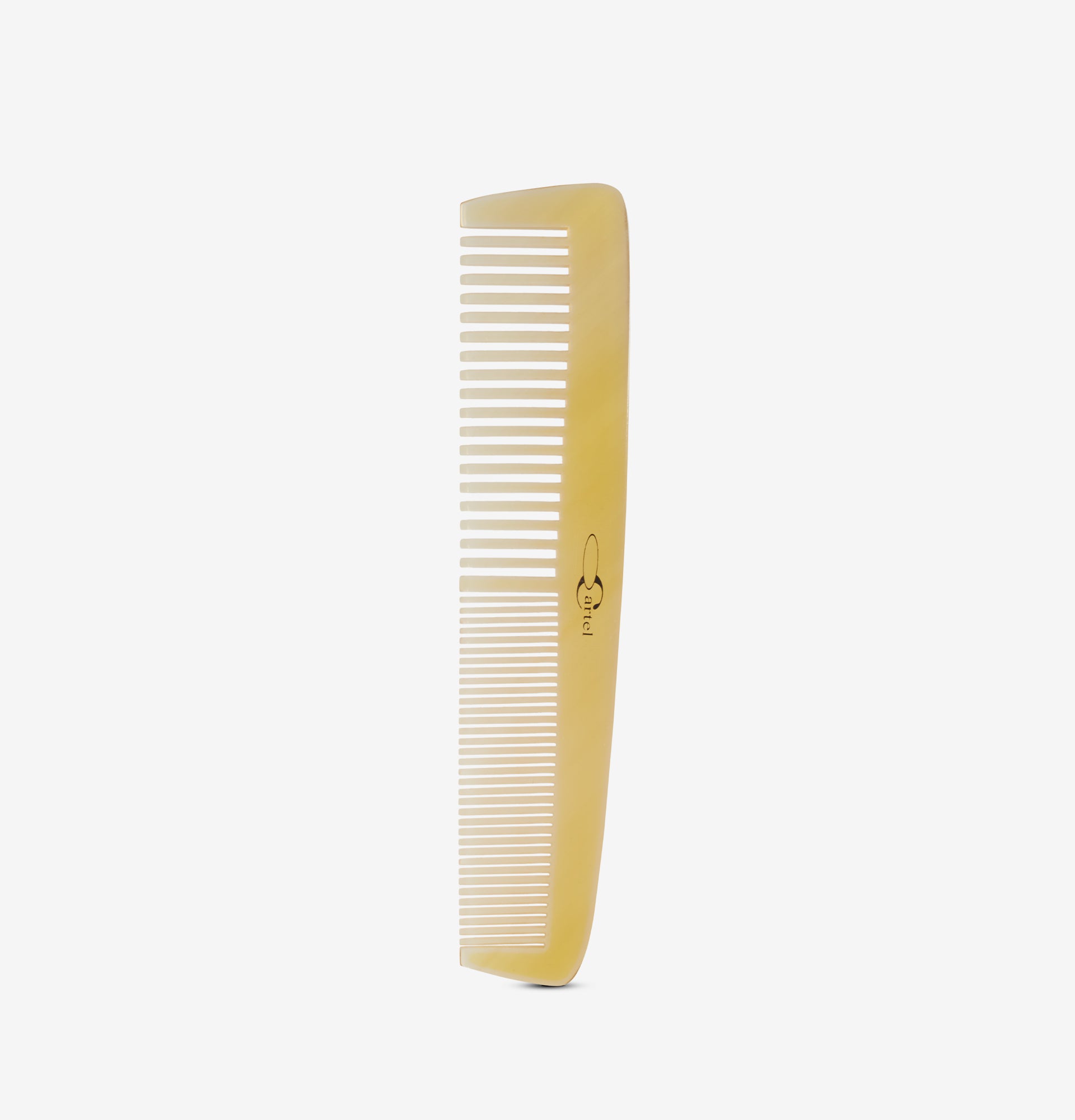 Peigne à cheveux en corne véritable CARTEL double denture antistatique, ref C2GM