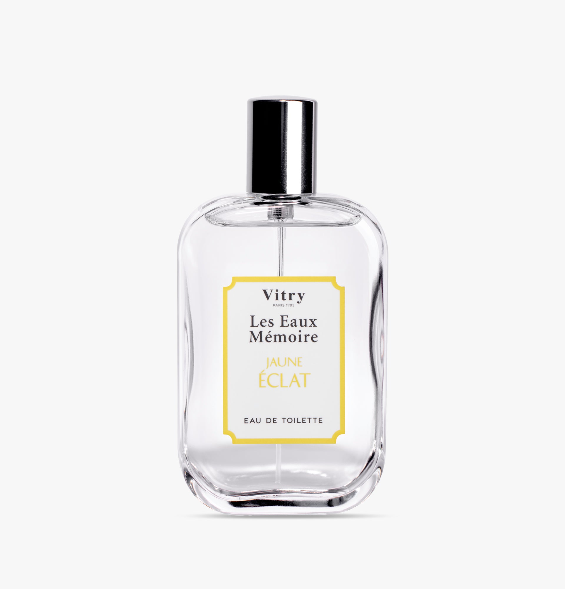 Eau de Toilette Jaune Eclat VITRY 100 ml aux notes d’agrumes et citron avec vaporisateur rechargeable 15 ml – réf. ETJ