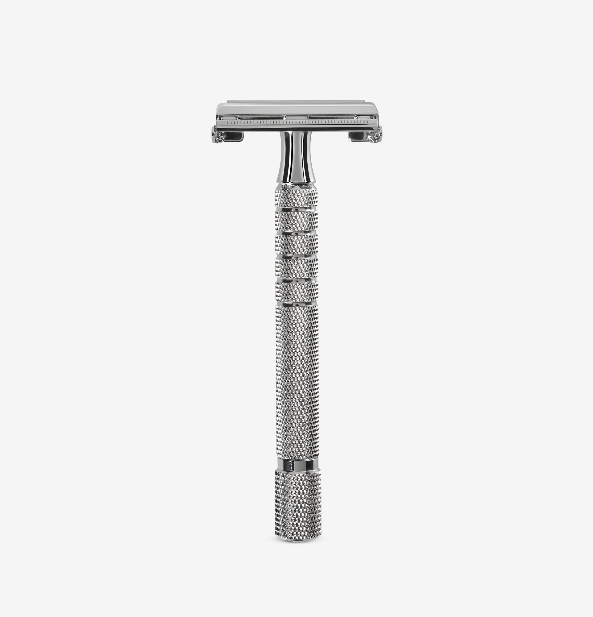 Rasoir de sûreté papillon en métal chromé Vitry avec 10 lames double edge. Réf.  HCOFRAS1