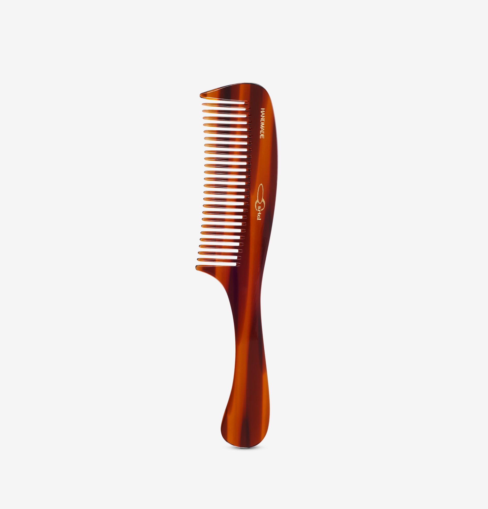 Peigne râteau Cartel en rhodoïd avec dents larges pour démêler les cheveux épais, bouclés ou mouillés en douceur – réf R5 CARTEL