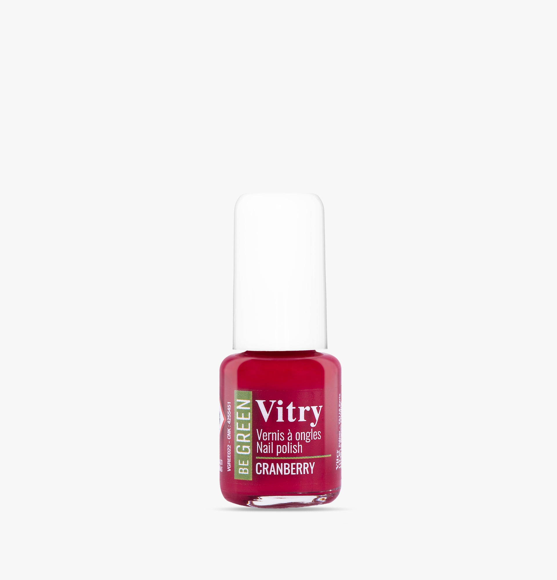 Flacon 6ml Vernis Be Green Cranberry. Réf. VGREE022