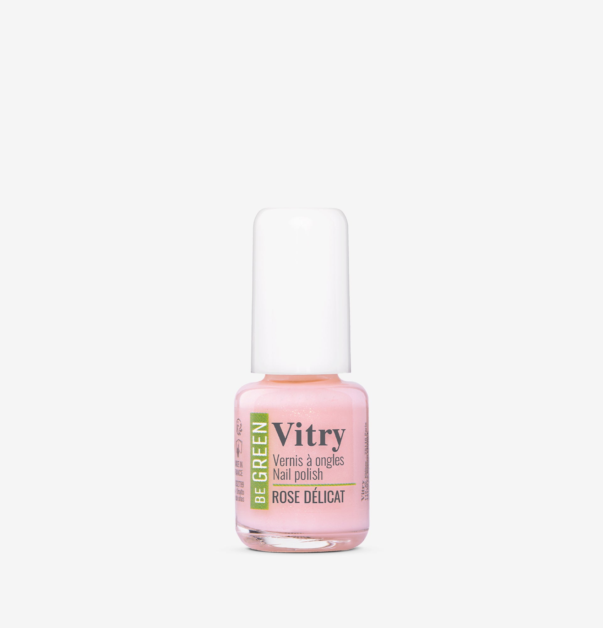 Flacon 6ml Vernis Be Green Rose Délicat. Réf. VGREE027