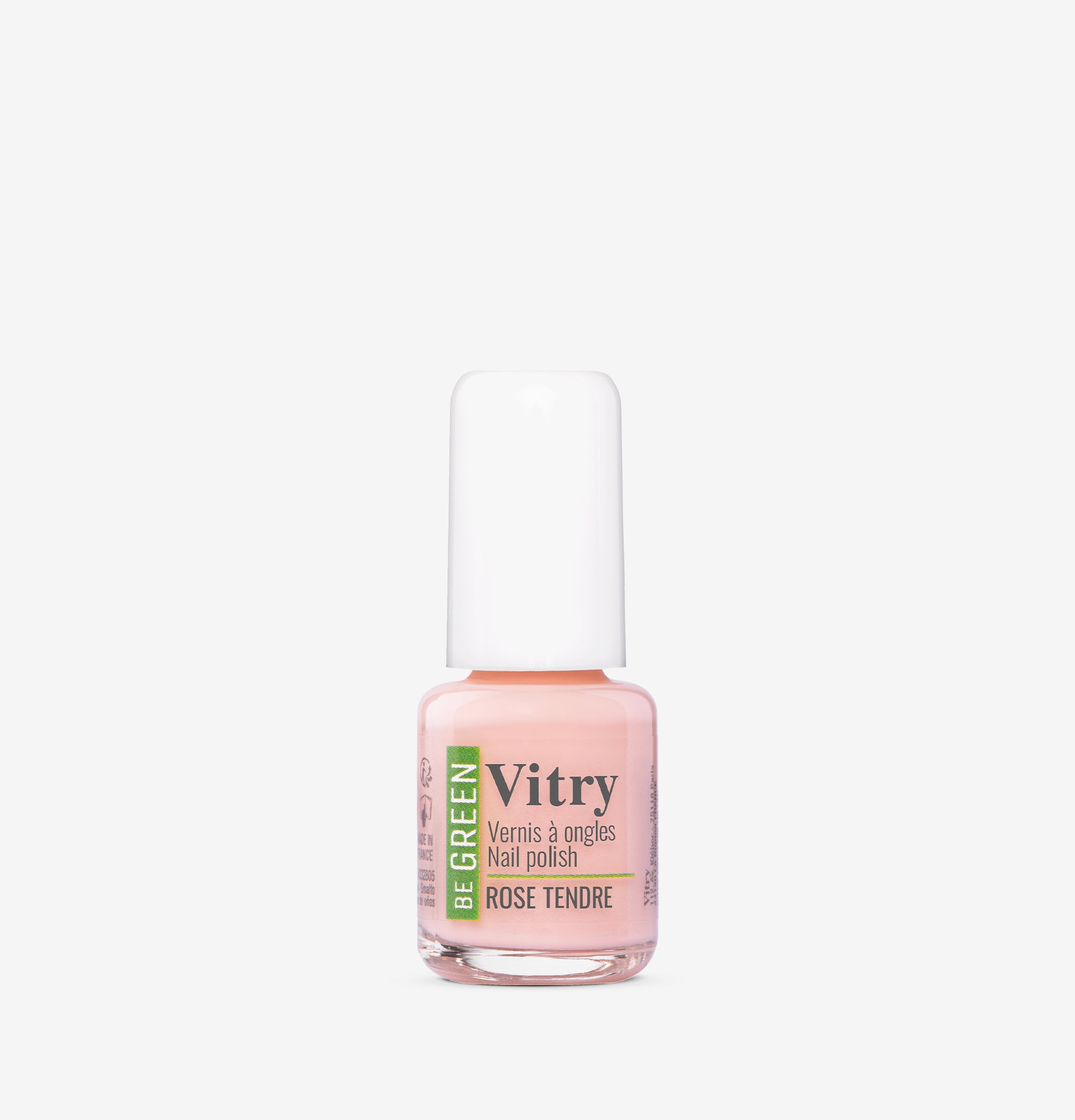 Flacon 6ml Vernis Be Green Rose Tendre. Réf. VGREE029