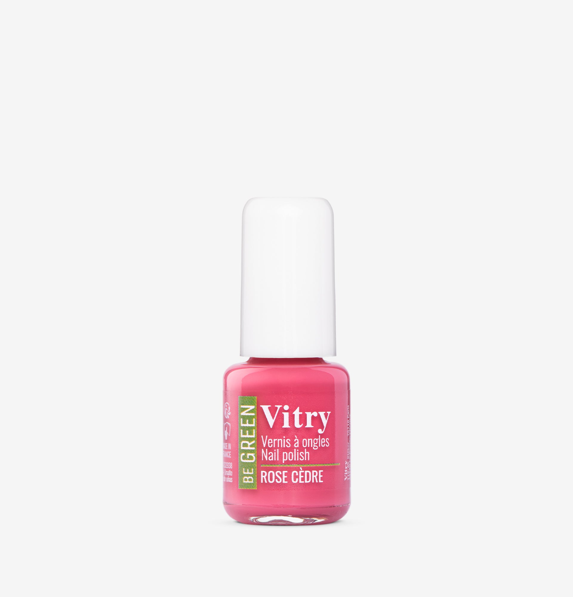 Flacon 6ml Vernis Be Green Rose Cèdre. Réf. VGREE042