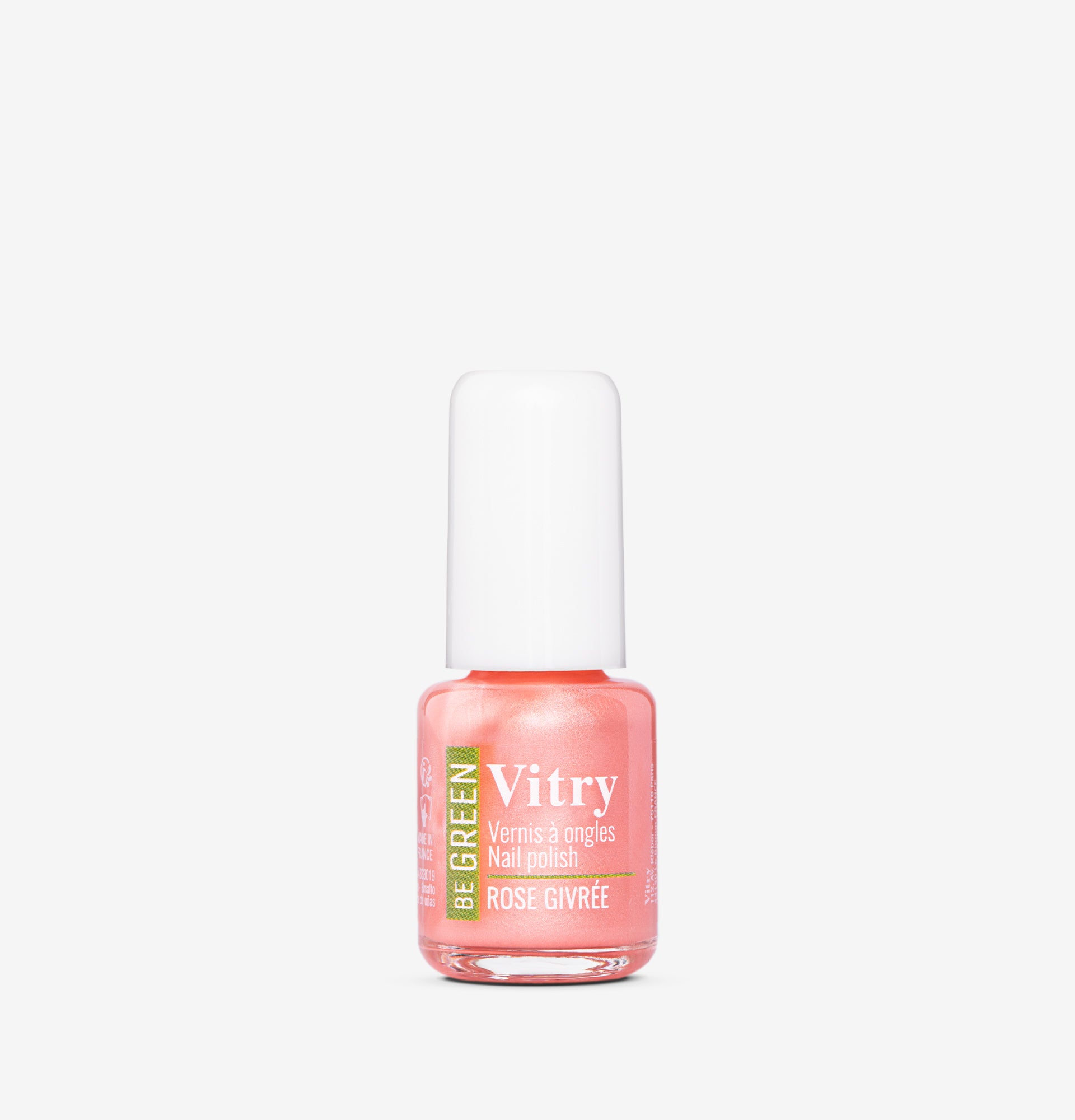 Flacon 6ml Vernis Be Green Rose Givrée. Réf. VGREE050