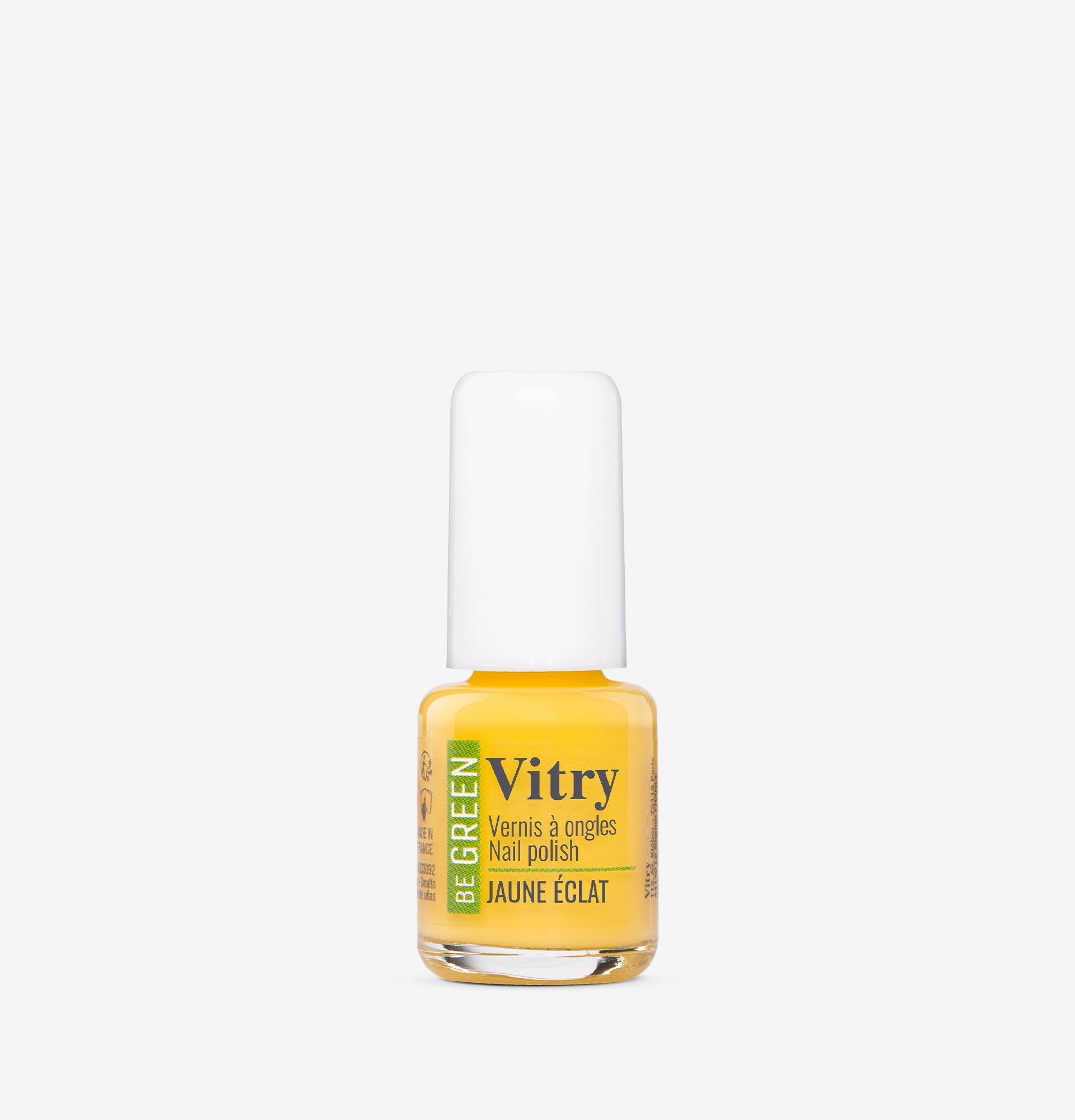 Flacon 6ml Vernis Be Green Jaune Eclat. Réf. VGREE058