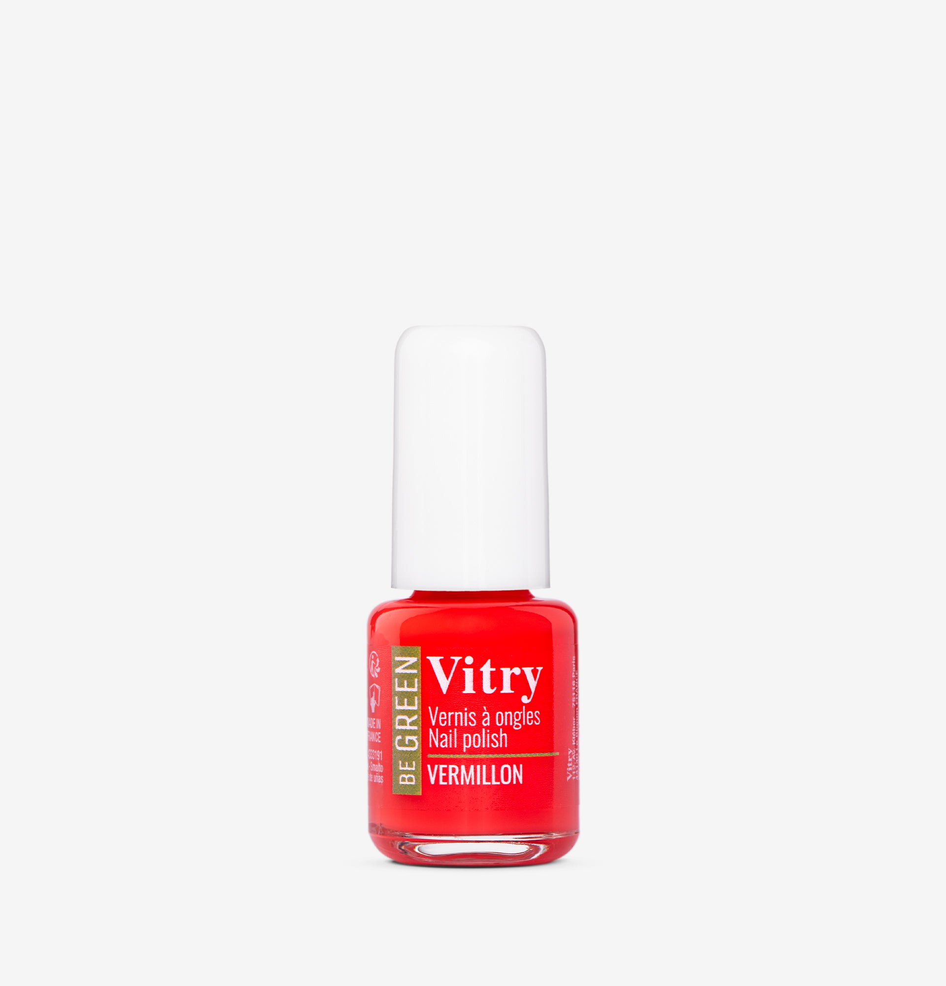 Flacon 6ml Vernis Be Green Vermillon. Réf. VGREE068