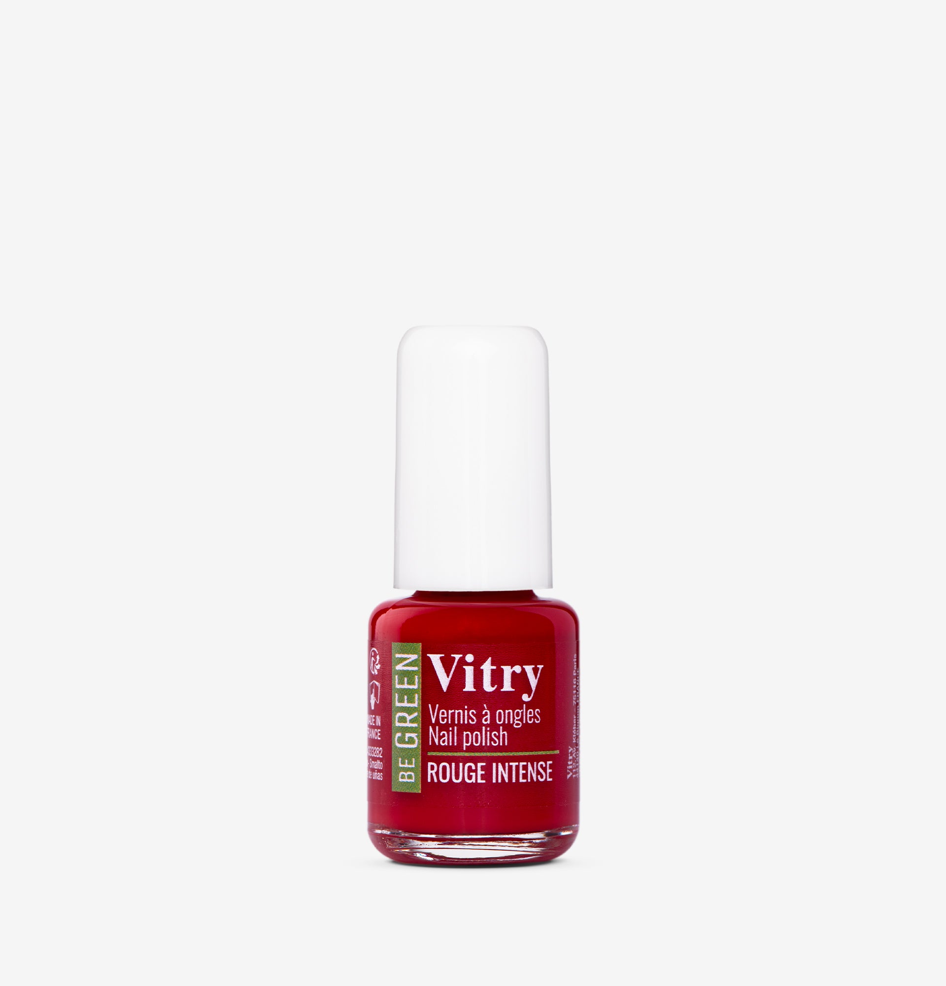 Flacon 6ml Vernis Be Green Rouge Intense. Réf. VGREE077