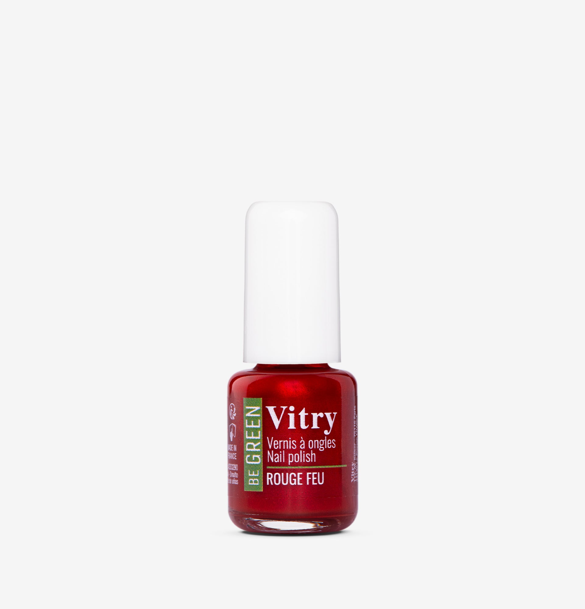 Flacon 6ml Vernis Be Green Rouge Feu. Réf. VGREE078