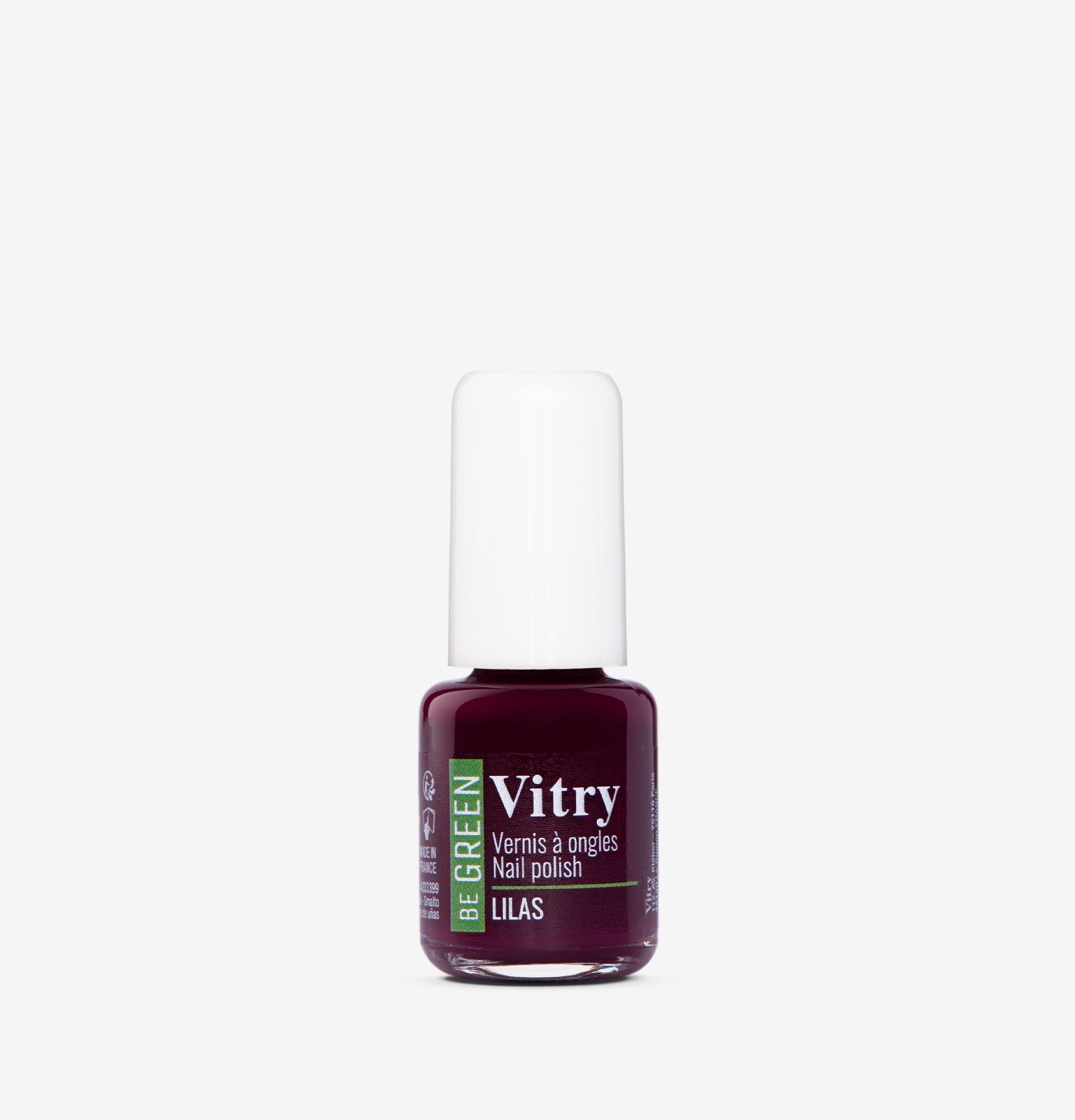 Flacon 6ml Vernis Be Green Lilas. Réf. VGREE088