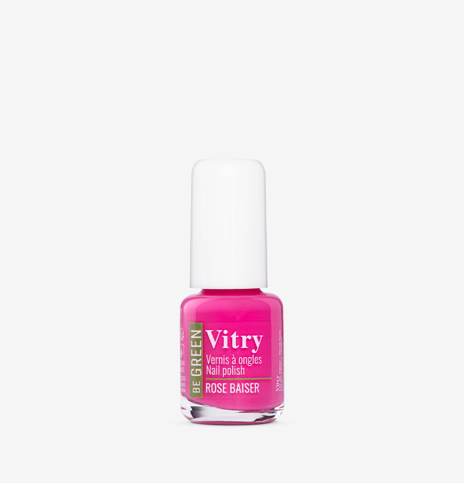 Flacon 6ml Vernis Be Green Rose Baiser. Réf. VGREE102