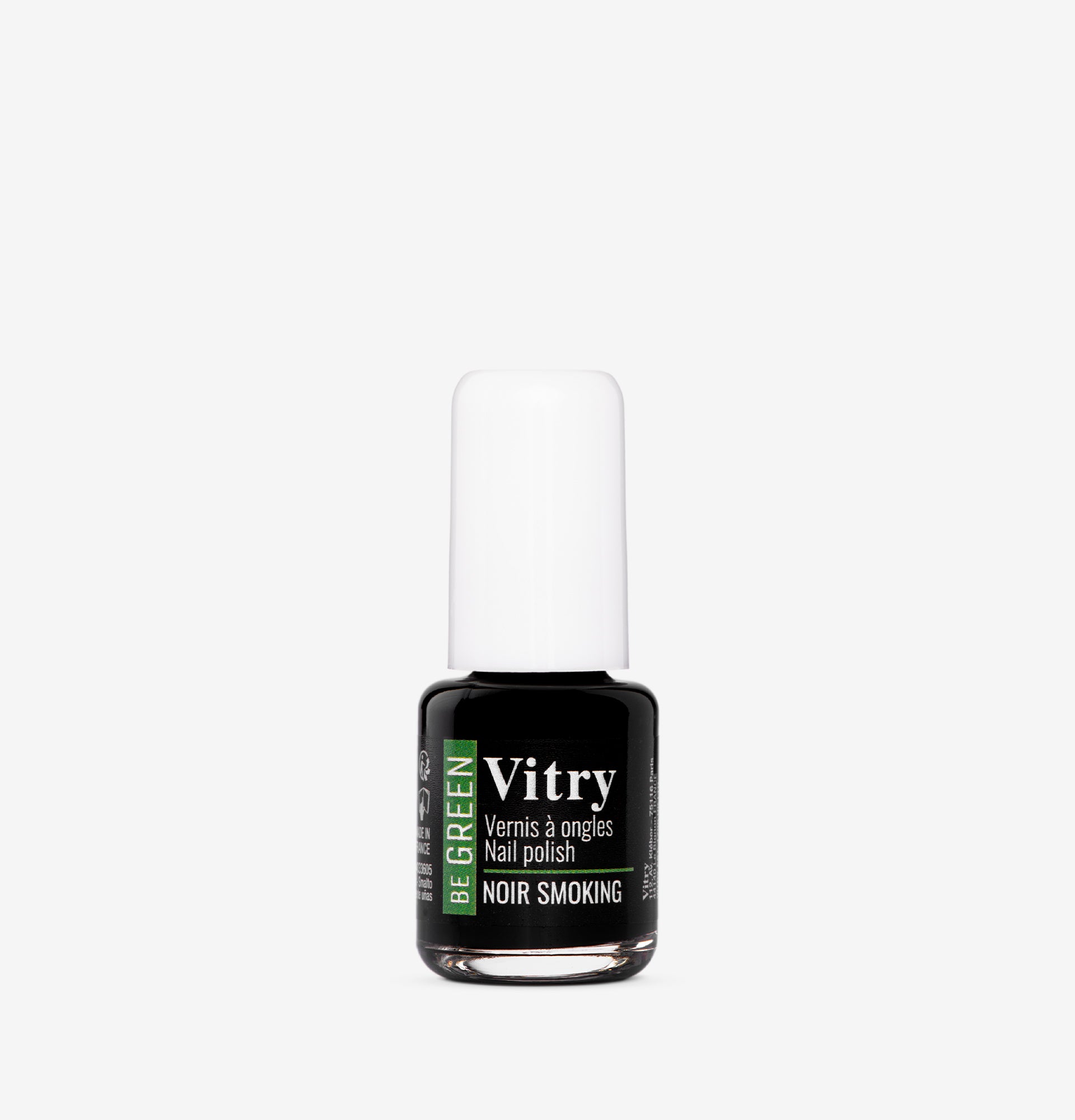 Flacon 6ml Vernis Be Green Noir Smoking. Réf. VGREE109