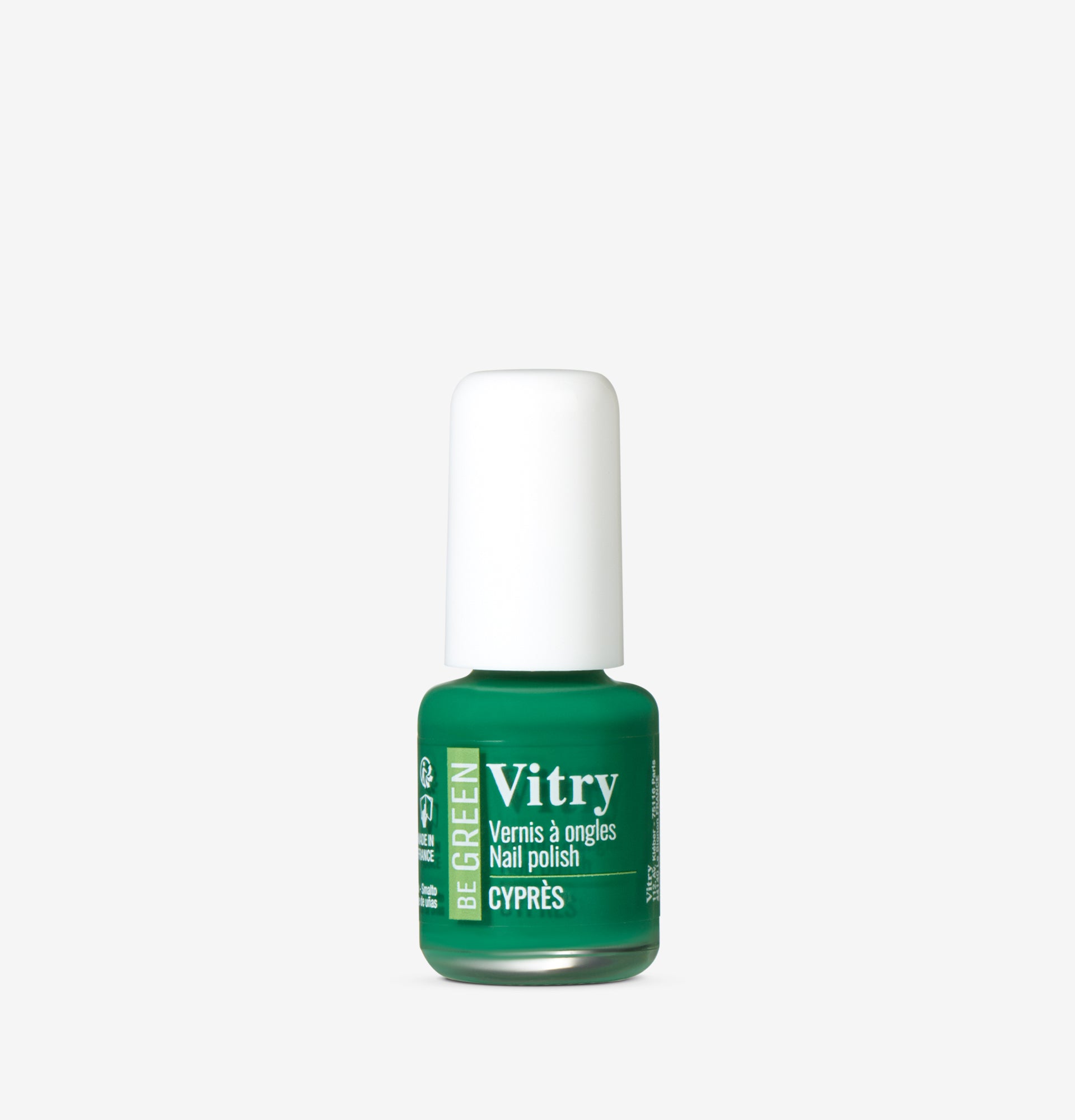 Flacon 6ml Vernis Be Green Cypres. Réf. VGREE122