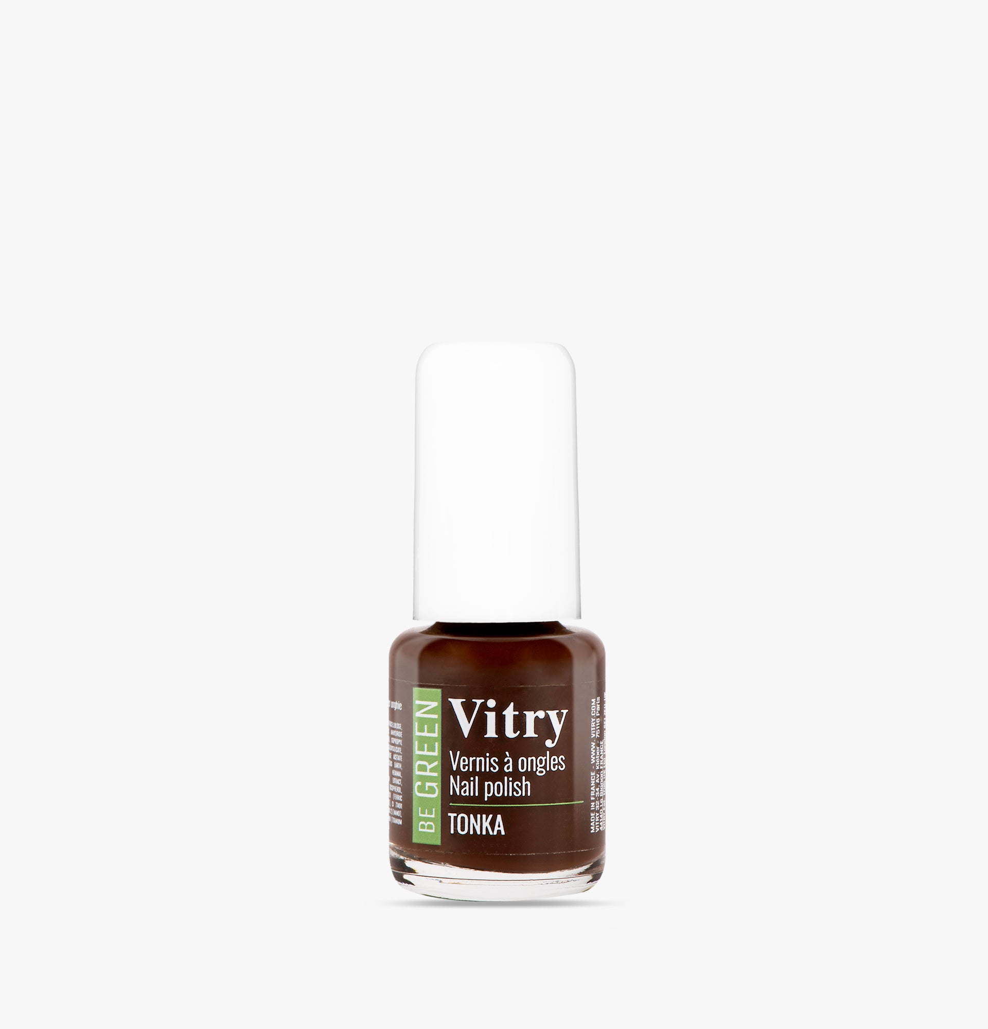 Flacon 6ml vernis à ongles Be Green Tonka. Réf VGREE126