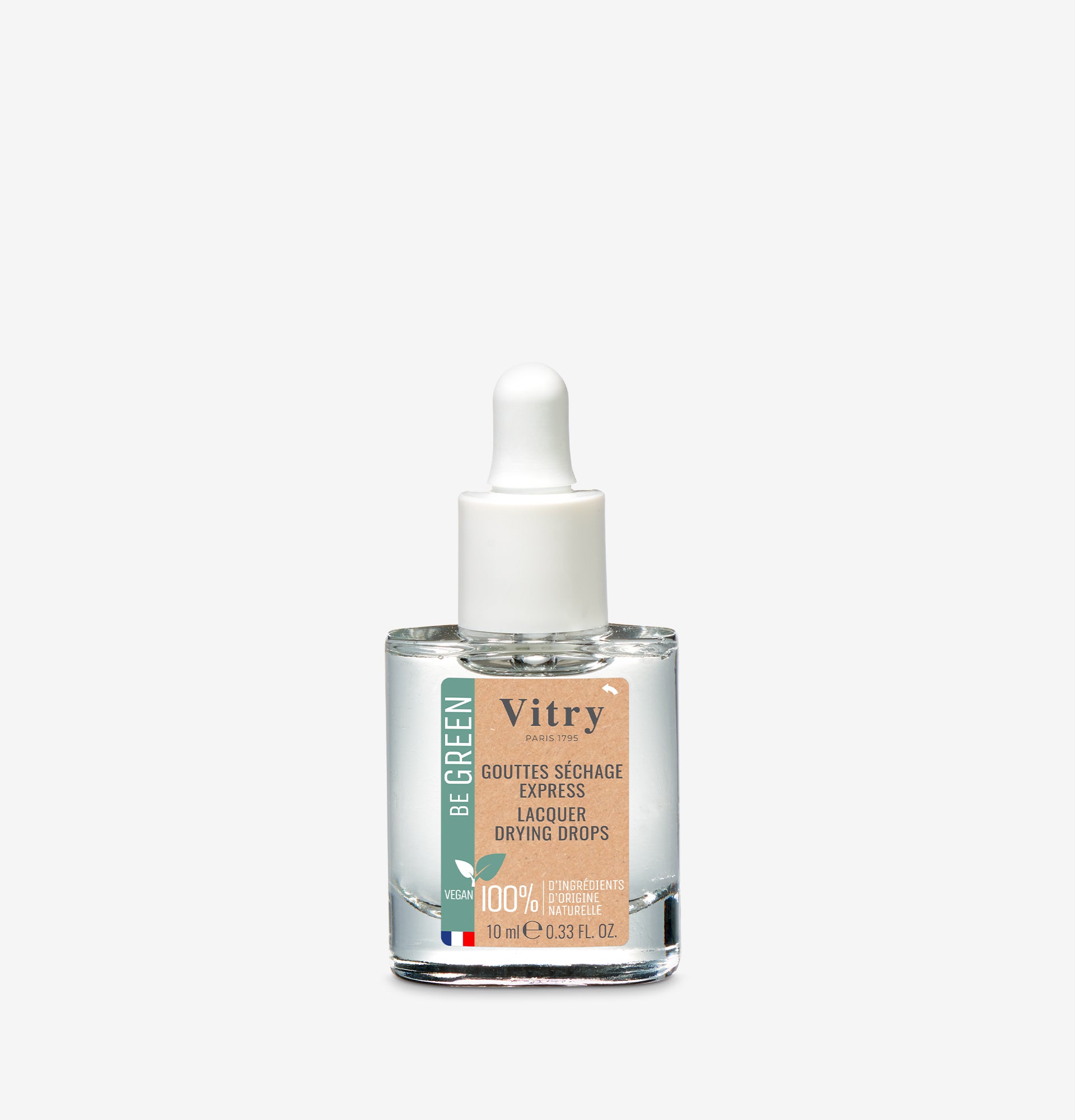Flacon compte-gouttes Gouttes de Séchage Express VITRY pour manucure rapide et brillante – réf. VGXPRE