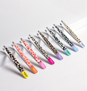 Gamme de pince à épiler collection léopard mors biais, tendance et chic. Réf 1022DLEO